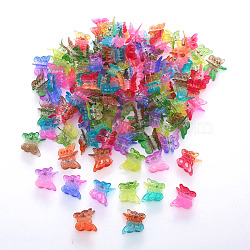 Kids Hair Accessories, Plastic Claw Hair Clips, Butterfly, Mixed Color, 16~18x18~19x19~21mm(OHAR-S197-074B)