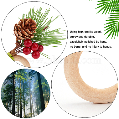 Рождественская тема деревянные кольца для салфеток(AJEW-WH0261-90)-4