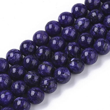 8mm Round Charoite Beads