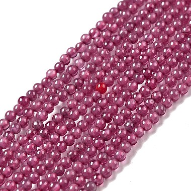 Round Red Corundum Beads