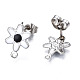 304 Stainless Steel Enamel Stud Earring Findings(STAS-T052-43P-01)-2