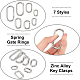 BENECREAT 14Pcs 7 Styles Zinc Alloy Key Clasps(FIND-BC0002-92A)-4