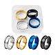 4 Colors Stainless Steel Grooved Finger Ring Settings(STAS-TA0001-26E)-2