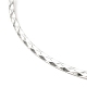 Non-Tarnish 304 Stainless Steel Rhombus Textured Wire Necklace Making(MAK-L015-02P)-3