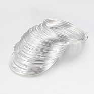 Steel Memory Wire, for Bracelet Making, Silver, 0.6mm(22 Gauge), 55mm, 2000 circles/1000g(STAS-H021-S)