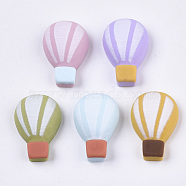 Opaque Resin Cabochons, Hot Air Balloon, Mixed Color, 19x13.5x6.5mm(CRES-N022-90)
