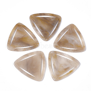 Cellulose Acetate(Resin) Pendants, Triangle, Tan, 33x34.5x2.5mm, Hole: 1.4mm(KY-S158-18C)