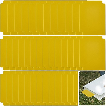 Plastic Playing Board Game Card Separator, Trading Card Dividers, Gold, 94x70x0.5mm, 40 sheets/set