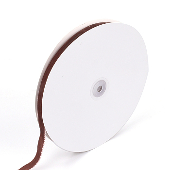 90% Polyamide 10% Polyester Single Face Velvet Ribbon, Sienna, 1/4 inch(6.5mm), about 200yards/roll(182.88m/roll)