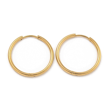 PVD Vacuum Plating 304 Stainless Steel Huggie Hoop Earrings for Women, Long-Lasting Plated, Golden, 14 Gauge, 21.5x1.6mm, Pin: 0.7mm