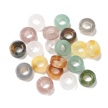 Mixed Gemstone Bead Frame, Ring, 10~10.5x3.5~4mm, Hole: 1.2mm, Inner Diameter: 5mm