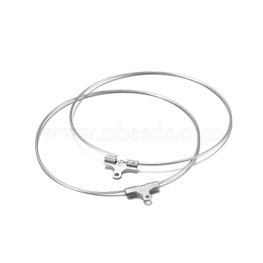 316 Surgical Stainless Steel Hoop Earring Findings(STAS-P238-09P-06)-2