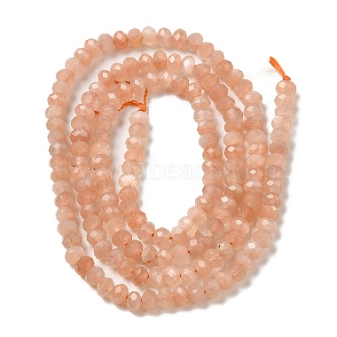 Chapelets de perles de sunstone naturelle naturelles(G-F460-02)-2