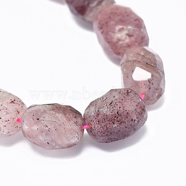 Chapelets de perles aux fraises en quartz naturel(G-F632-19)-2