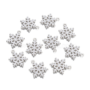 Snowflake Alloy Enamel Pendants(X-ENAM-R041-34)-1