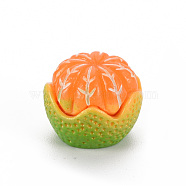 Resin Beads, No Hole, Imitation Fruit, Orange, Coral, 14x17x16mm(X-RESI-Q214-002)