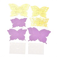 3D Plastic Wall Stickers, with Adhesive Tape, for Home Living Room Bedroom Wall Decorations, Butterfly, Medium Orchid, 60~90x80~120x0.5mm, 24pcs/set(DIY-F077-03J)