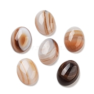 Dyed & Heated Natural Banded Agate Cabochons, Oval, Camel, 16x12x5mm(G-G145-01B-24)