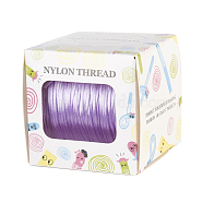 Nylon Thread, Rattail Satin Cord, Medium Purple, 1.0mm, about 76.55 yards(70m)/roll(NWIR-JP0013-1.0mm-672)