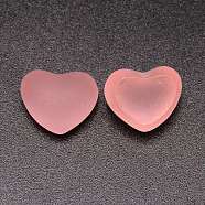 Transparent Resin Cabochons, Imitation Jell, Heart, Pink, 15.5x19x12mm(RESI-CJC0013-05E)