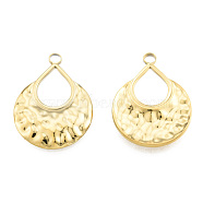 Ion Plating(IP) 201 Stainless Steel Pendants, Teardrop, Real 18K Gold Plated, 28x21x2.5mm, Hole: 2.5mm(STAS-N098-247LG)