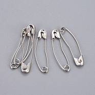 Iron Safety Pins, Platinum, 31.5x7.5x2.5mm, about 100pcs/box(IFIN-WH0051-25C)