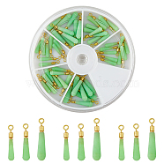 60Pcs 3 Style Silicone Fishing Floats, Fishing Bobbers, with Brass Findings, Lawn Green, 17~20x2~4mm, Hole: 1.2~1.4mm, 20pcs/style(AJEW-FH0004-02)