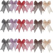 Fibre Packaging Ribbon Bows, Gift Pull Bows, for DIY Gift Wrap Decoration, Wedding Candy Party Decoration, Mixed Color, 12.5x16x1.2cm, 6 colors, 4pcs/color, 24pcs/set(AJEW-NB0001-85)