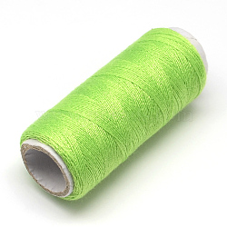 402 Polyester Sewing Thread Cords for Cloth or DIY Craft, Lawn Green, 0.1mm, about 120m/roll, 10rolls/bag(OCOR-R027-10)