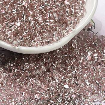 Baking Paint Glass Seed Beads, Peanut, Rosy Brown, 3.5~4x2~2.5x2~2.3mm, Hole: 0.8mm