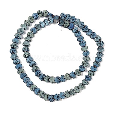 Electroplated Natural Lava Rock Beads Strands(G-Q1009-G01-02B)-2