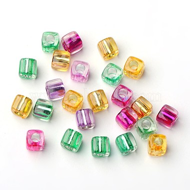 Transparent Acrylic Cube Beads(PB78P9520)-2