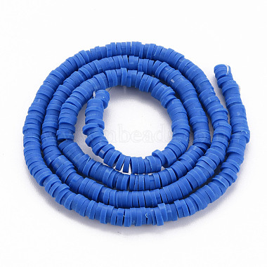 Handmade Polymer Clay Bead Strands, Heishi Beads, Disc/Flat Round, Royal  Blue, 4x0.5~1mm, Hole: 1.5mm, about 320~447pcs/strand, 15.74~16.92 inch