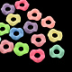 Donut Spray Painted Fluorescent Acrylic Linking Rings(MACR-R554-23)-1