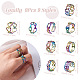 Mega Pet 9Pcs 9 Styles Rainbow Color 304 Stainless Steel Cuff Rings(RJEW-MP0001-01)-2