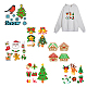 Christmas Theme PET Heat Transfer Film Logo Stickers Set(DIY-WH0230-059)-1