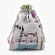 Chaton polycoton (coton polyester) pochettes d'emballage sacs à cordon(ABAG-T006-A08)-2