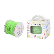 Elastic Cord, with Nylon Outside and Rubber Inside, Round, Lime, 1mm, 109.36yards/roll(100m/roll)(EC-JP0003-1mm-033A)