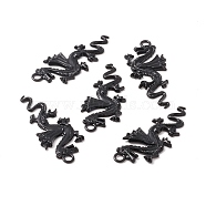 Alloy Pendents, Pterosaur, Electrophoresis Black, 48x20x2mm, Hole: 3mm(PALLOY-F281-06EB)