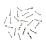 304 Stainless Steel Link Connectors, Stainless Steel Color, 11x2x1mm, Hole: 0.8mm(STAS-Z034-12P)