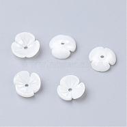 Natural Freshwater Shell Beads, Flower, 9~10x10x3mm, Hole: 1.5mm(SHEL-S249-24)
