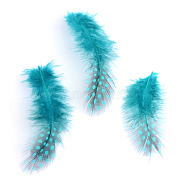 Chicken Feather Costume Accessories, Dyed, Dark Turquoise, 65~135x25~45mm(X-FIND-Q048-03)