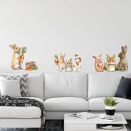 PVC Wall Stickers, Wall Decoration, Rabbit, 1180x390mm, 2pcs/set(DIY-WH0228-1010)