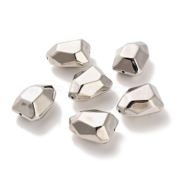 CCB Plastic Beads, Nuggets, Platinum, 18x10x14mm, Hole: 1.2mm(CCB-U001-15P)