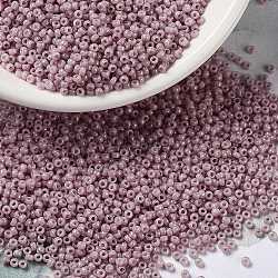 MIYUKI Round Rocailles Beads, Japanese Seed Beads, (RR599) Opaque Antique Rose Luster, 15/0, 1.5mm, Hole: 0.7mm, about 250000pcs/pound(SEED-G009-RR0599)