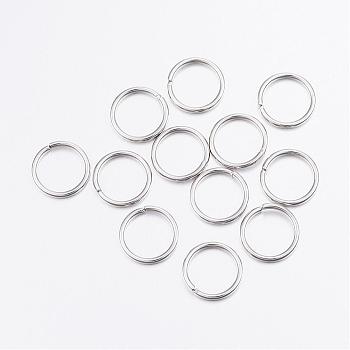 304 Stainless Steel Open Jump Rings, Stainless Steel Color, 13x1.5mm, Inner Diameter: 10mm