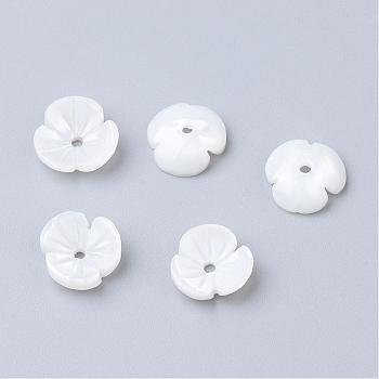 Natural Freshwater Shell Beads, Flower, 9~10x10x3mm, Hole: 1.5mm
