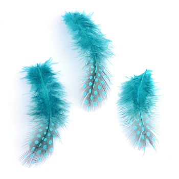 Chicken Feather Costume Accessories, Dyed, Dark Turquoise, 65~135x25~45mm