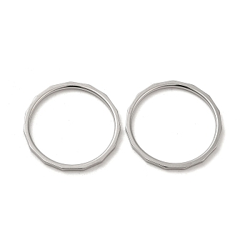 304 Stainless Steel Finger Rings, Stainless Steel Color, US Size 6(16.5mm)