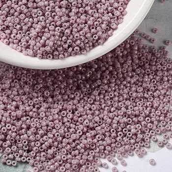 MIYUKI Round Rocailles Beads, Japanese Seed Beads, (RR599) Opaque Antique Rose Luster, 15/0, 1.5mm, Hole: 0.7mm, about 250000pcs/pound